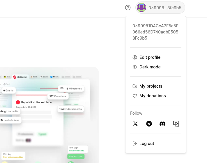 My projects empty state
